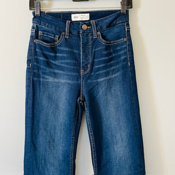 BKE Stretch Flare Jeans Billie Slim Fit High Rise Dark Wash Mariah 26 - Picture 4 of 10